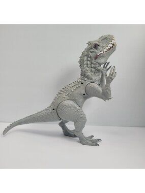 Jurassic World T-Rex Figurine Lights Up/Roar Sound Effect Tested Works